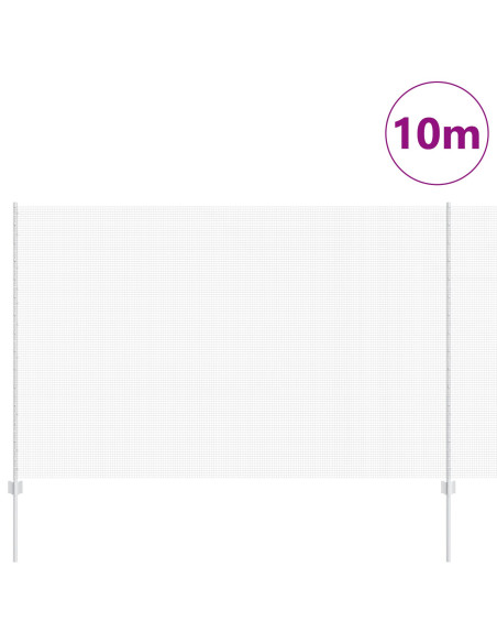 Recinzione con Posto Argento 1,6 x 10 m Acciaio