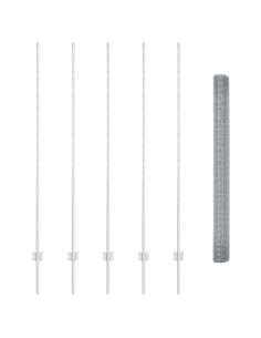 Recinzione con Posto Argento 1,6 x 10 m Acciaio