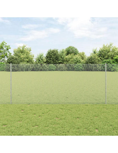 Pali per Recinzione  10 pz Canale a U 100 cm Acciaio Zincato, Recinzione Esagonale  1x10 m Acciaio Zincato