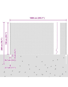 Recinzione con Posto Argento 1,5 x 10 m Acciaio