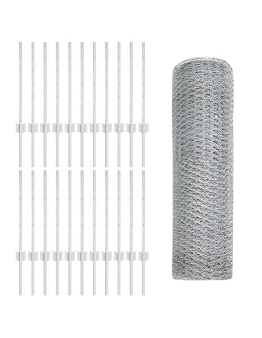 Recinzione con Posto Argento 0,5 x 50 m Acciaio