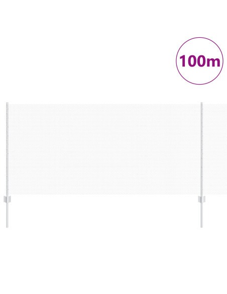 Pali Recinzione  22 pz U-Channel 100 cm Acciaio Zincato, Recinzione Esagonale  1x100 m Acciaio Zincato