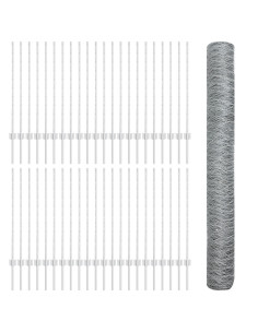 Recinzione con Posto Argento 1 x 100 m Acciaio