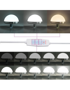 Set da tavolo da trucco con LED con porta 3 pcs Legno vecchio 2