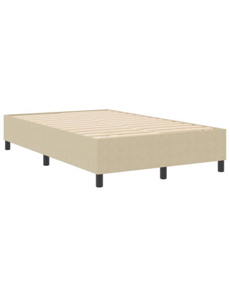 Letto Box Spring  Verde Chiaro Grigio 120x200 cm Tessuto Vellutato