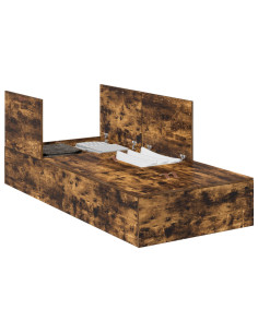 Struttura letto con contenitore Rovere fumé 90 x 200 cm 2