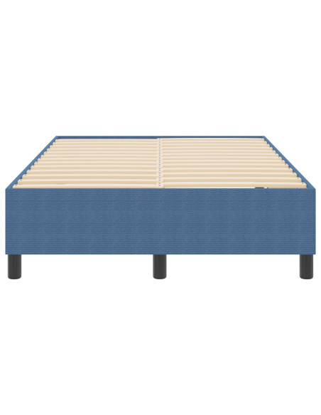 Letto Box Spring Blu 120x200 cm Tessuto in Velluto Corduroy