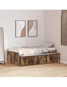 Struttura del letto Rovere fumé 70 x 190 cm Legno multistrato