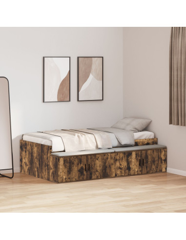 Struttura del letto Rovere fumé 70 x 190 cm Legno multistrato