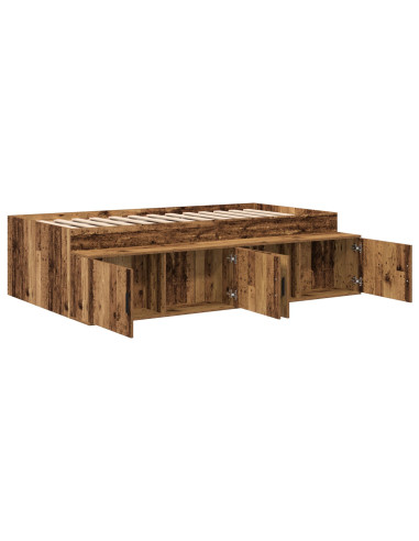 Struttura del letto Legno vecchio 70 x 190 cm Legno multistrato