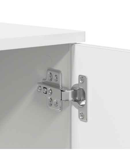 Telaio Letto Magazzino Set di 3 Bianco Legno massello, Truciolare