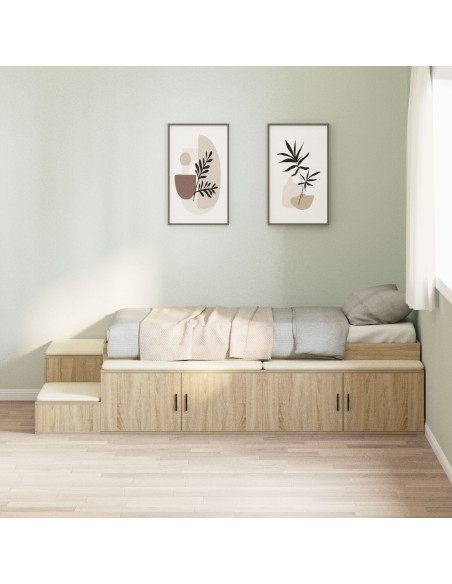 Rete da letto  in rovere Sonoma 90x200 cm