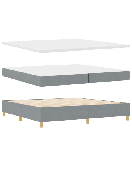 Struttura del letto  con materasso Grigio chiaro Tessuto