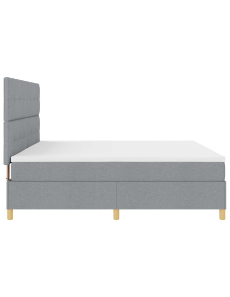 Struttura del letto  con materasso Grigio chiaro Tessuto