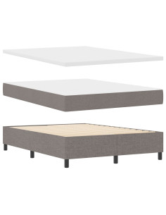 Letto a Sorgente LED con materasso Talpa 140 x 200 cm Tessuto 2