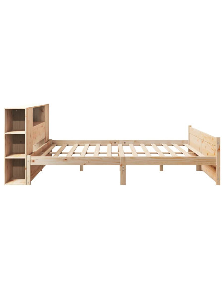Letto Libreria senza Materasso 200x200 cm in Legno di Pino