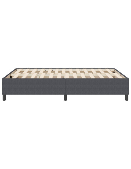 Letto con Box Spring Grigio Scuro 140x200 cm Tessuto a Corda