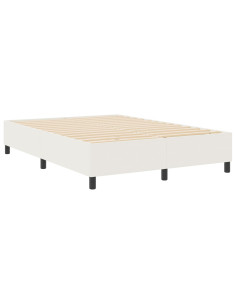 Struttura letto piattaforma Crema 140 x 200 cm Tessuto 2