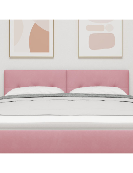 Testiera  Button Tufted Rosa 160 cm in Velluto