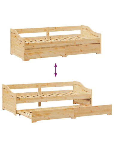 Lettino con Rotelle senza Materasso IRUN 90x200 cm