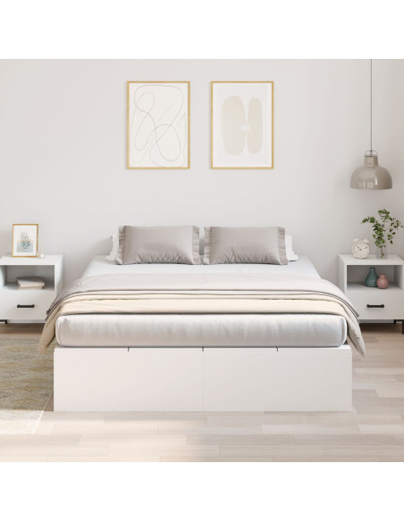 Struttura letto con contenitore Bianco 135 x 190 cm