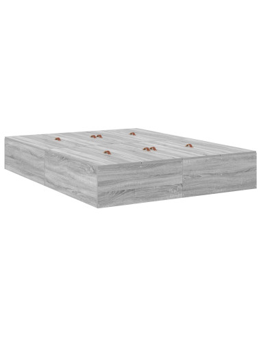 Struttura letto con contenitore Grigio Sonoma 140 x 200 cm