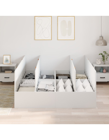 Struttura letto con contenitore Bianco 150 x 200 cm