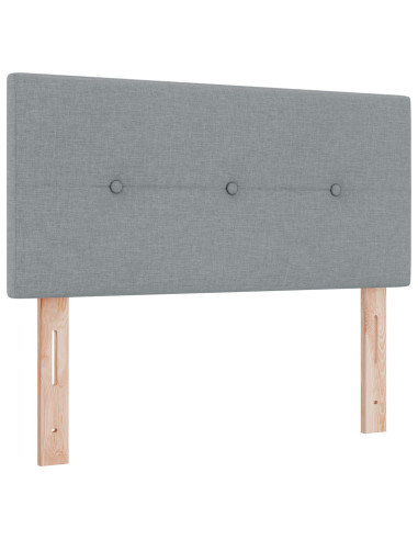 Letto a molle con materasso Grigio chiaro 100 x 200 cm Tessuto