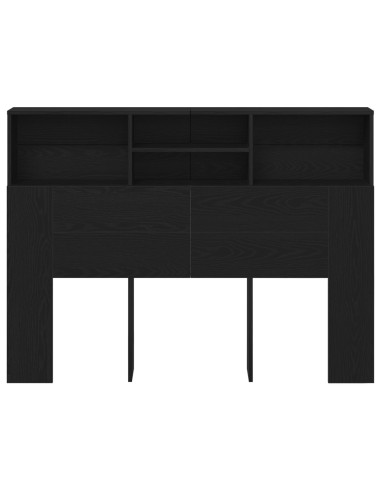 Testata del letto con testiera Rovere Nero 140 x 19 x 103,5 cm