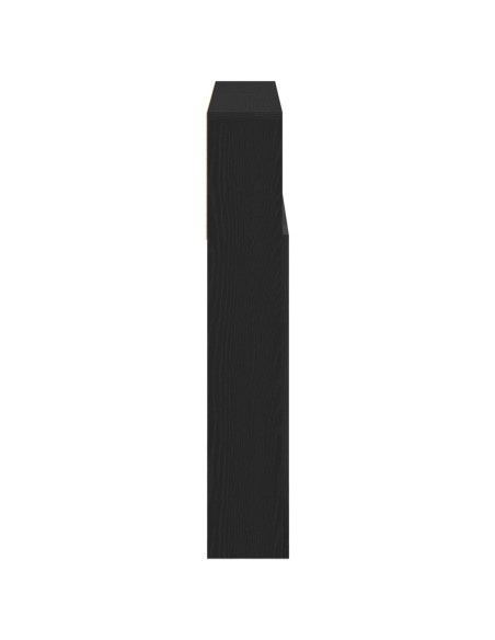 Cabina testiera  - Rovere nero, 140x19x103.5 cm, Realizzata in legno ingegnerizzato