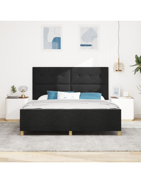 Struttura Letto  Nera 180x200 cm in Tessuto