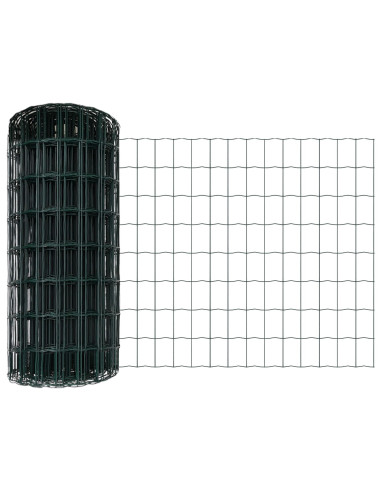 Recinzione con Posto Verde 0,6 x 10 m Acciaio e PVC