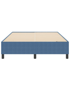 Struttura letto piattaforma Blu 140 x 200 cm Tessuto 2