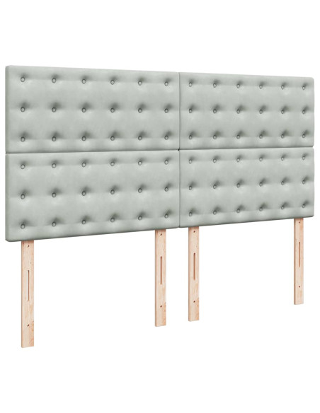 Struttura Letto Pouf con Materassi 160x200 cm in Velluto