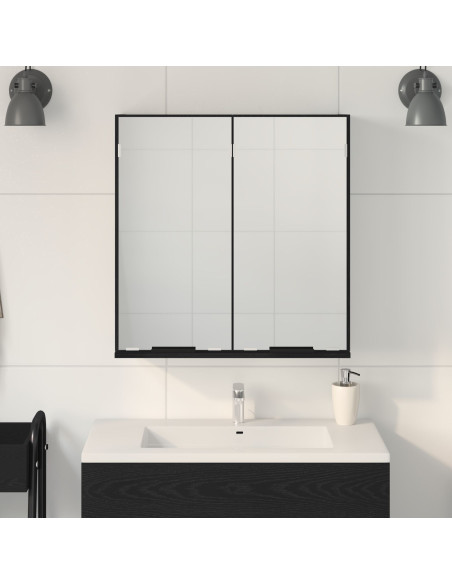 Mobile da bagno  - Rovere Nero, 64x20x66.5 cm, Realizzato in legno ingegnerizzato