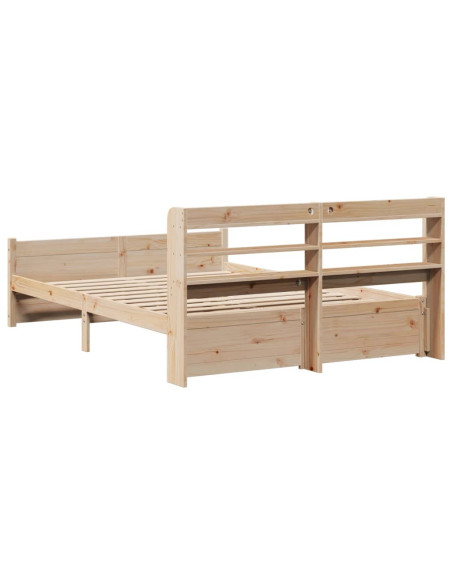 Giroletto con Testiera 160x200 cm in Legno Massello di Pino