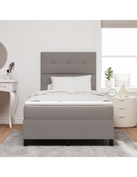 Struttura Letto  con Materasso Grigio Tessuto 120 x 200 cm