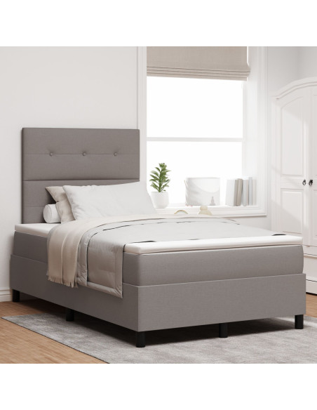 Struttura Letto  con Materasso Grigio Tessuto 120 x 200 cm