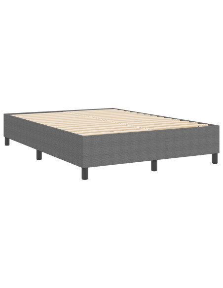 Letto a Molla Grigio Chiaro 160x200 cm in Stoffa Corduroy