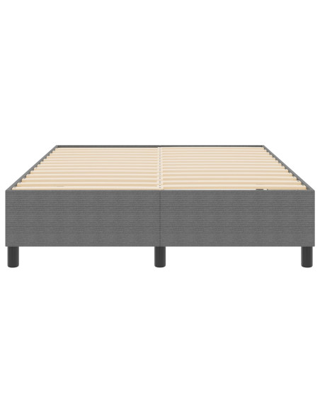 Letto a Molla Grigio Chiaro 160x200 cm in Stoffa Corduroy