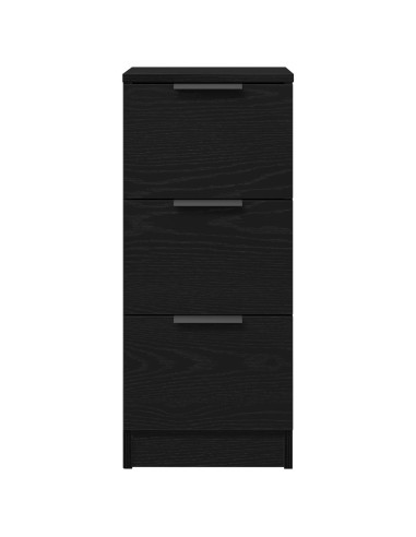 Credenza 2 pcs Rovere Nero 30 x 30 x 70 cm Legno multistrato