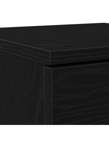 Credenza 2 pcs Rovere Nero 30 x 30 x 70 cm Legno multistrato
