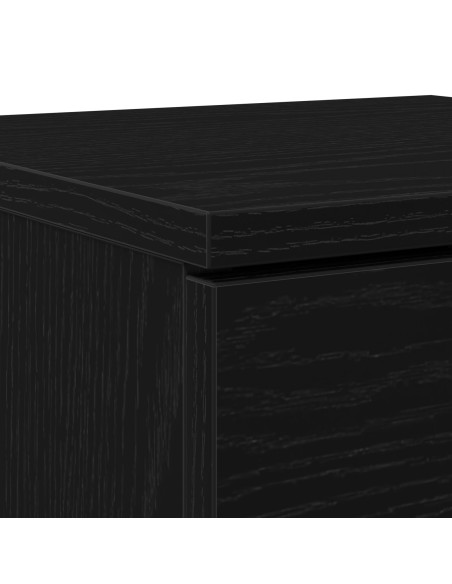 Madie 2 pezzi Nero Rovere 30x30x70 cm Legno ingegnerizzato
