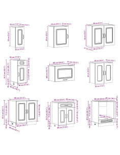 Mobile da cucina Kalmar Grigio cemento 80 x 46 x 81,5 cm