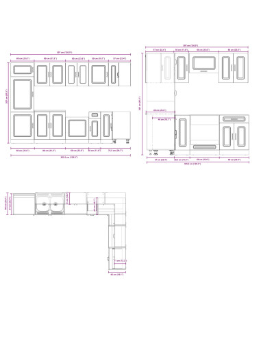 Mobile da cucina Kalmar Grigio cemento 80 x 46 x 81,5 cm