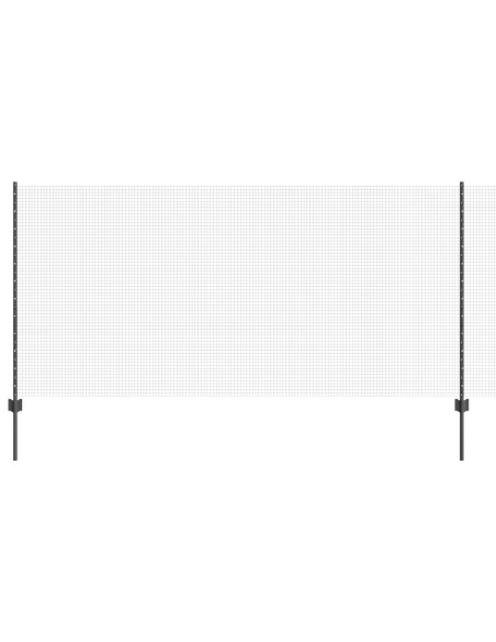 Recinzione con Posto Grigio 1,2 x 10 m Acciaio e PVC