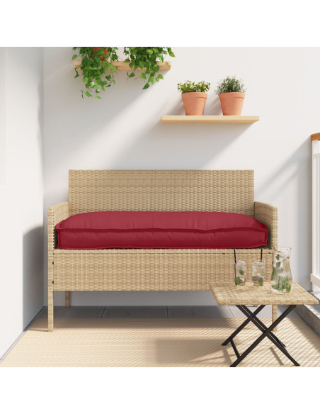 Cuscino da Esterno Rosso Borgogna Poliestere Standard