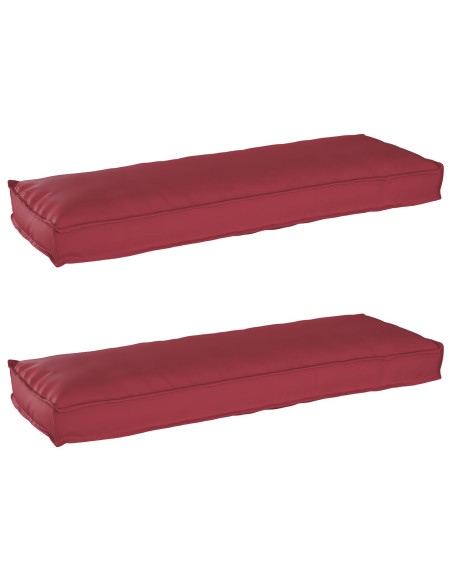 Cuscino da Esterno Rosso Borgogna Poliestere Standard