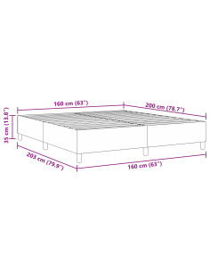 Struttura letto piattaforma Grigio scuro 160 x 200 cm Tessuto 2
