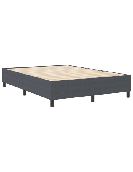 Letto a Molle Struttura Grigia 160x200 cm Tessuto Corduroy